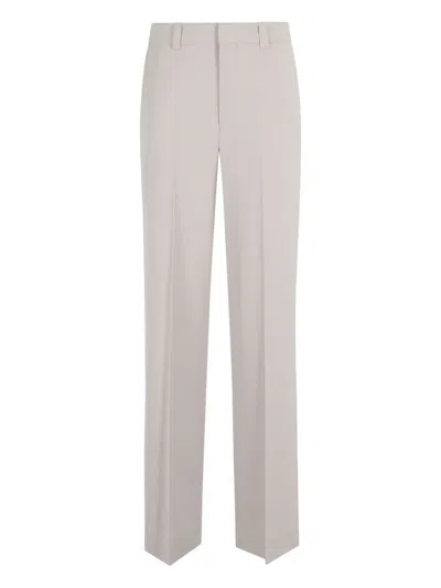 Victoria Beckham Straight Tailored Trousers In White
