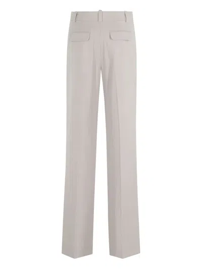 Victoria Beckham Straight Tailored Trousers In White