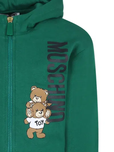 Moschino Teddy Bear-print Tracksuit Set In Green