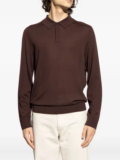 Paul Smith Polo-neck Sweater In Brown