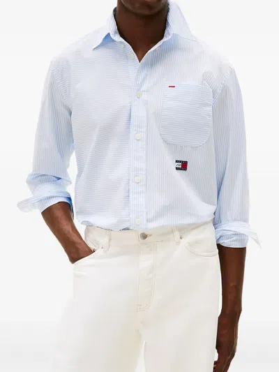 Tommy Hilfiger Bengal Striped Button-down Collar Shirt With Front Pocket In Blue