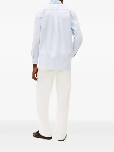 Tommy Hilfiger Bengal Striped Button-down Collar Shirt With Front Pocket In Blue