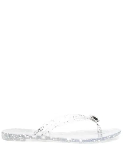 Casadei Glitter Jelly Flip-flops In Multi