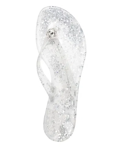 Casadei Glitter Jelly Flip-flops In Multi