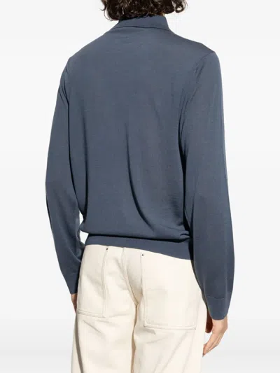Paul Smith Merino-wool Polo Shirt In Gray