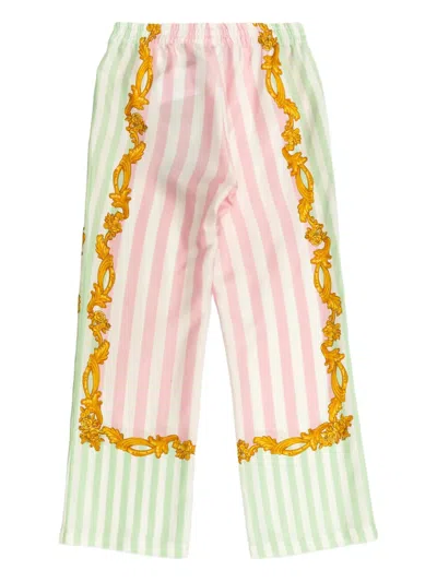 Versace Elastic Waist Casual Pants In Multi