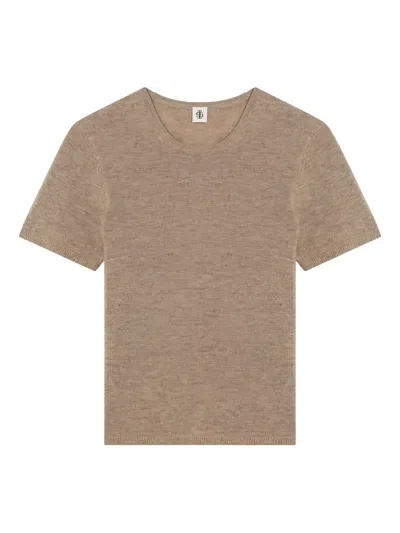 The Garment Camel Colour Como Sweater In Wool In Green