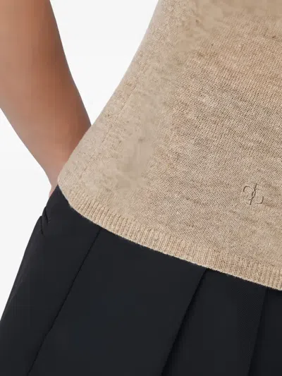 The Garment Camel Colour Como Sweater In Wool In Green