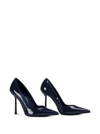 Le Silla Eva 120mm Metallic-effect Pumps In Blue