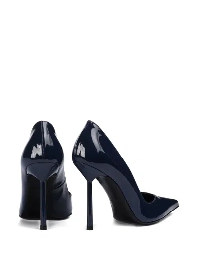 Le Silla Eva 120mm Metallic-effect Pumps In Blue