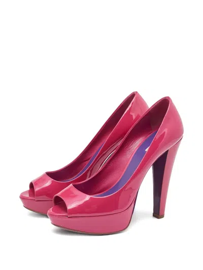 Pre-owned Miu Miu 140mm Patent-finish Leather Pumps