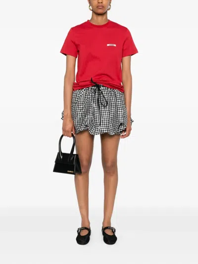 Jacquemus Round Neck Short Sleeve T-shirt In Red