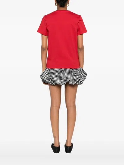Jacquemus Round Neck Short Sleeve T-shirt In Red