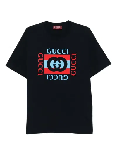 Gucci Men Printed Cotton Jersey T-shirt