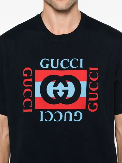 Gucci Men Printed Cotton Jersey T-shirt