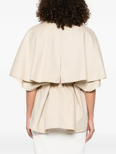 Max Mara Sigfrid Cotton Wrap Coat In White