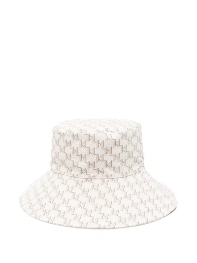 Karl Lagerfeld Logo-print Bucket Hat In White