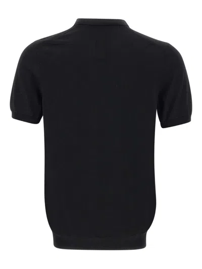Diktat Short-sleeve Ribbed Sweater In Black