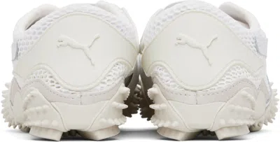 Puma ‘mostro' White Low Top Sneaker With Logo On Heel And Mesh Inserts