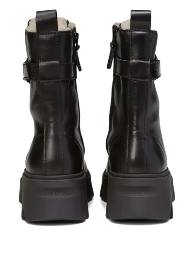 Marc O'polo Liliam Chunky-sole Lace-up Boots In Black