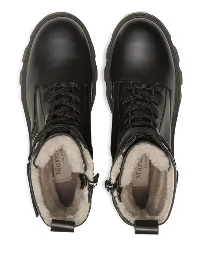 Marc O'polo Liliam Chunky-sole Lace-up Boots In Black