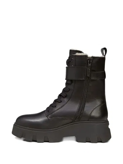 Marc O'polo Liliam Chunky-sole Lace-up Boots In Black