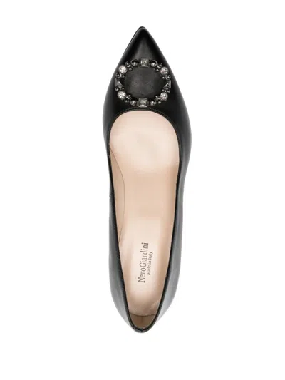 Nerogiardini 75mm Leather Pumps In Black