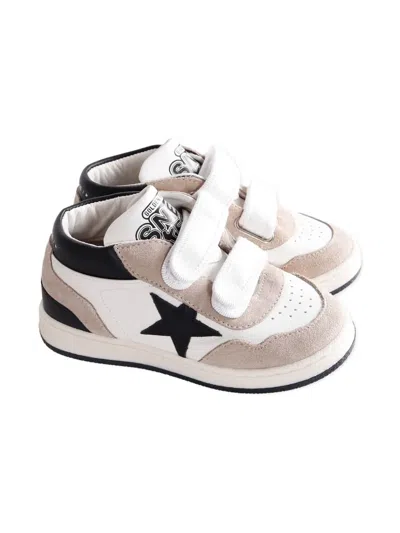 Golden Goose June Suede And Leather High-top Sneakers In White