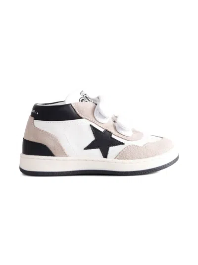 Golden Goose June Suede And Leather High-top Sneakers In White