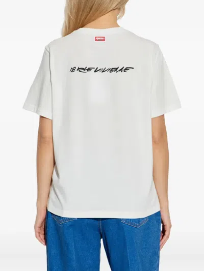 Kenzo Pure Cotton Graphic T-shirt For Comfort In White