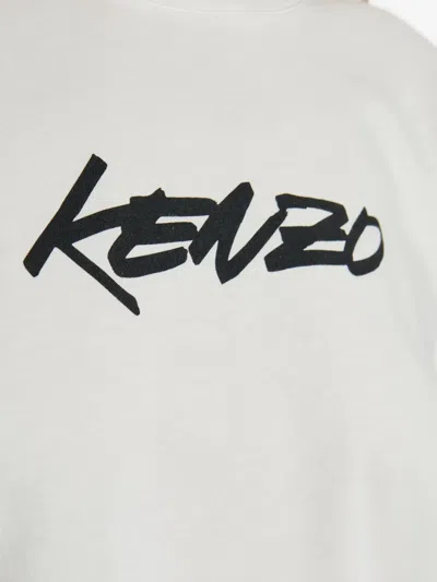 Kenzo Pure Cotton Graphic T-shirt For Comfort In White