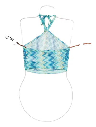 Missoni Zigzag-motif Top In Blue