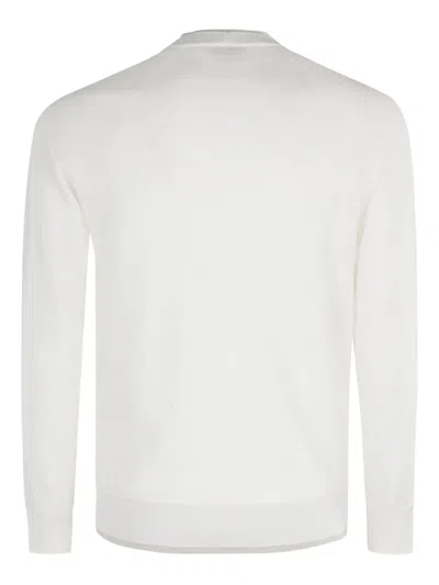 Eleventy Crew-neck Sweater In White