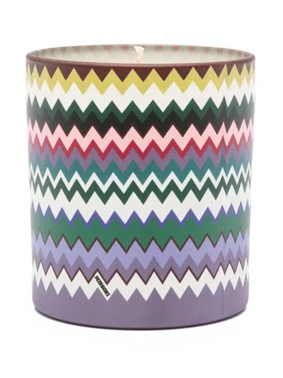 Missoni Zigzag-printed Candle (220g) In Multi
