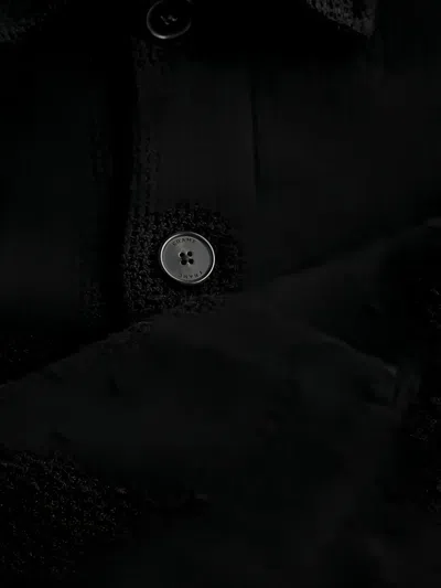 Frame Pocket-detail Button-front Jacket In Black