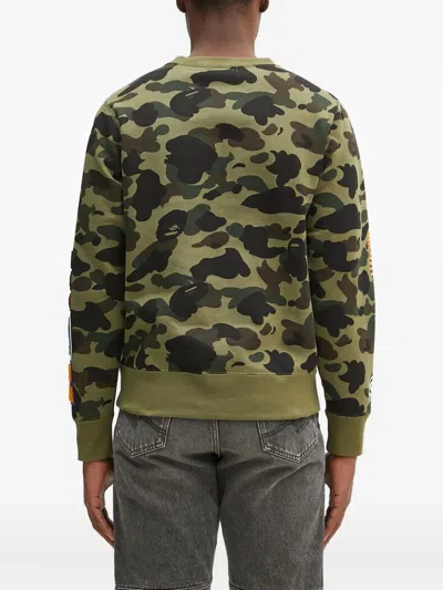 A Bathing Ape 1st Camo Shark Crewneck Sweatshirt In Green