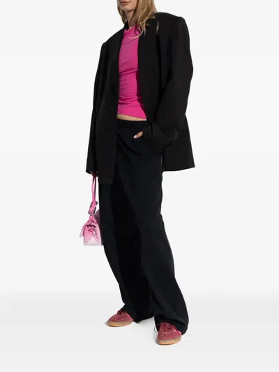 Pangaia Thumbhole-detail Long-sleeve Performance Top In Pink