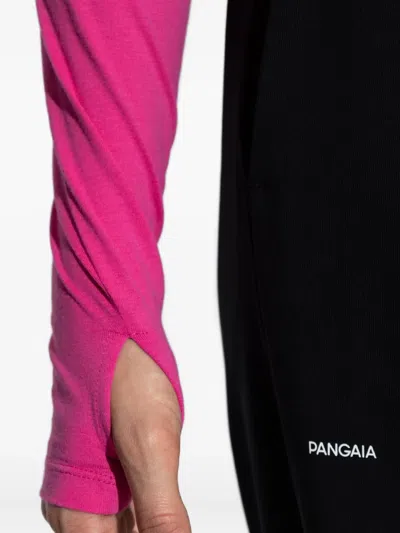 Pangaia Thumbhole-detail Long-sleeve Performance Top In Pink