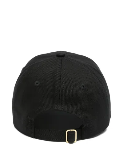 Casablanca Casa Logo Diamond Patch Cap In Black