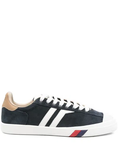 Pro-keds Suede Leather Stripe Low-tops In Blue