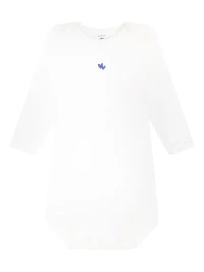 Petit Bateau Striped Bodysuits (pack Of Three) In White