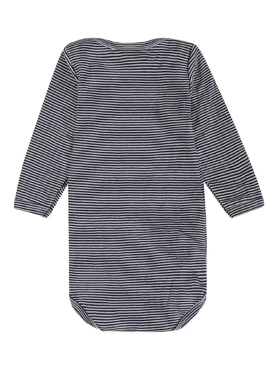 Petit Bateau Striped Bodysuits (pack Of Three) In White