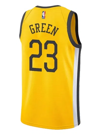 Nike Nba Warriors "draymond Green Earned Edition" Jersey In Yellow