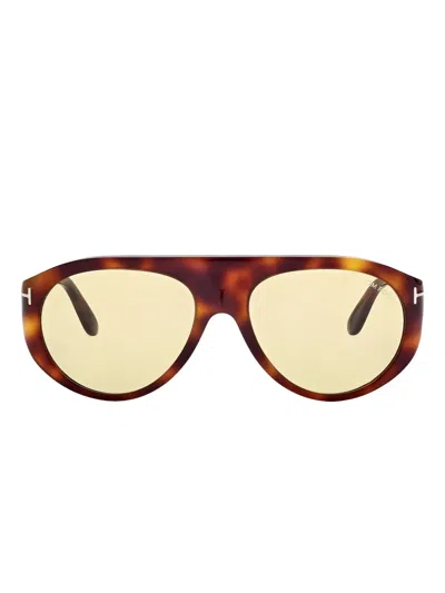 Tom Ford Pilot-frame Sunglasses In Brown