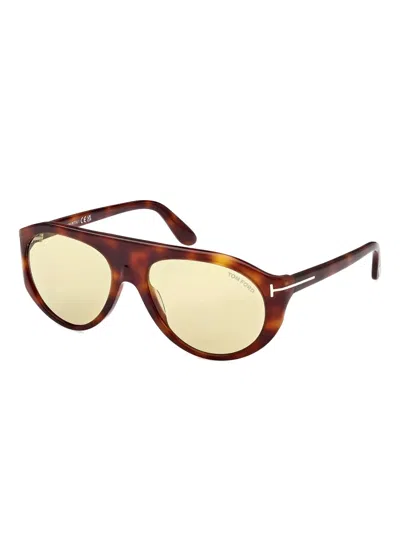 Tom Ford Pilot-frame Sunglasses In Brown
