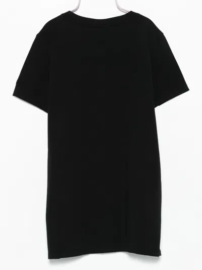 Mc2 Saint Barth Leopard Heart T-shirt In Black