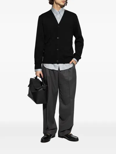 Paul Smith Signature Stripe Cardigan In Black