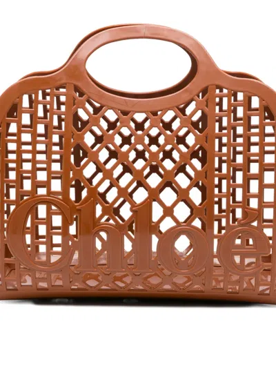 Chloé Cage Tote Bag In Jelly