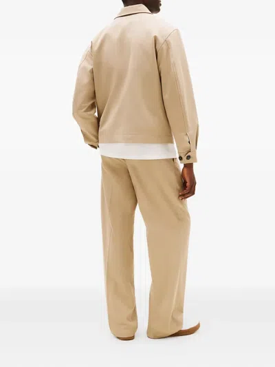 Tommy Hilfiger Embroidered Zip-front Jacket In Neutral