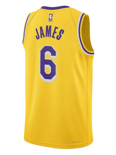 Nike X Nba La Lakers Jerseys 'lebron James 6' In Yellow